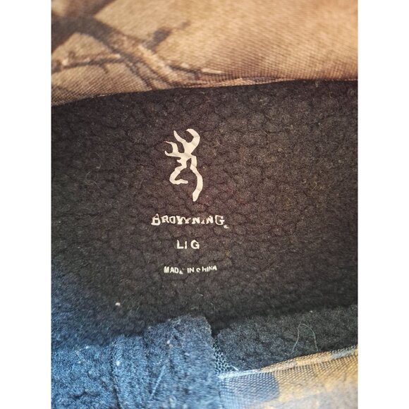 Browning Camo Fleece Jacket Men's Large Full-Zip Brown Green - Picture 3 of 7